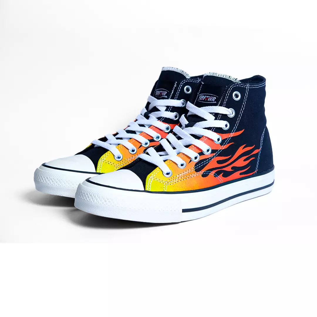 SABA Red Flame High - Sepatu Sneakers Casual Pria Wanita