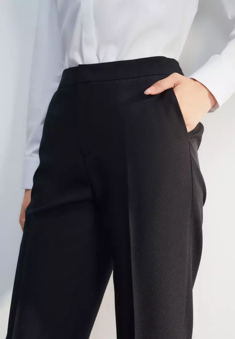 Water & Oil Repellent Plainweave Ankle Cigarette Pants