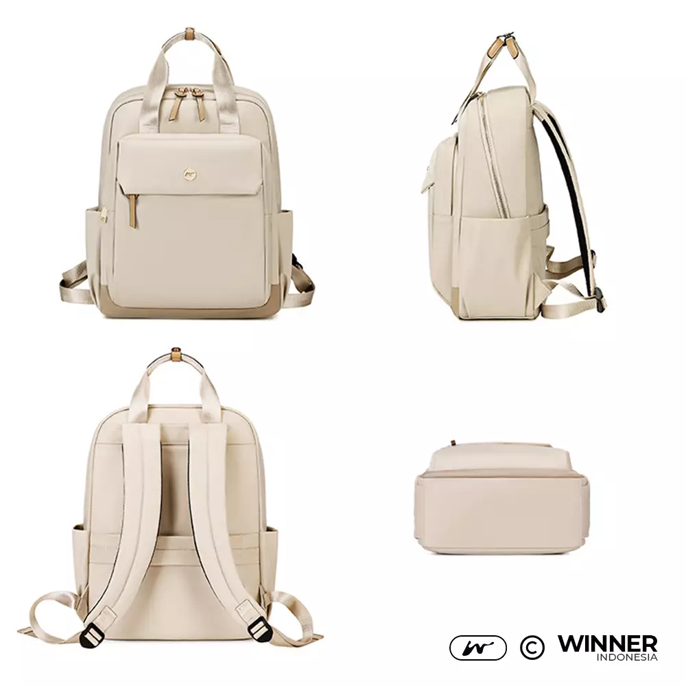 WINNER Tas Ransel Laptop 14 inch Oxford Anti-Air Backpack Korean Style (T14-029-6556) - Warna Hitam 14 inch