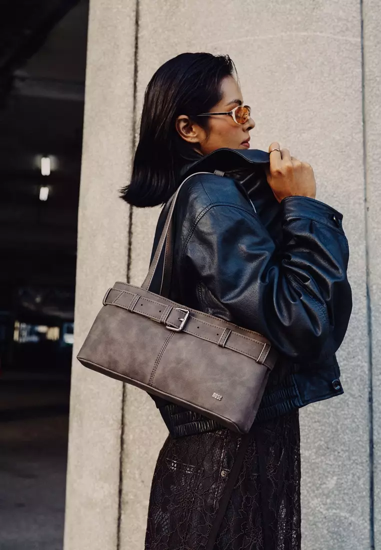 BUCKLE-BELT SHOULDER BAG