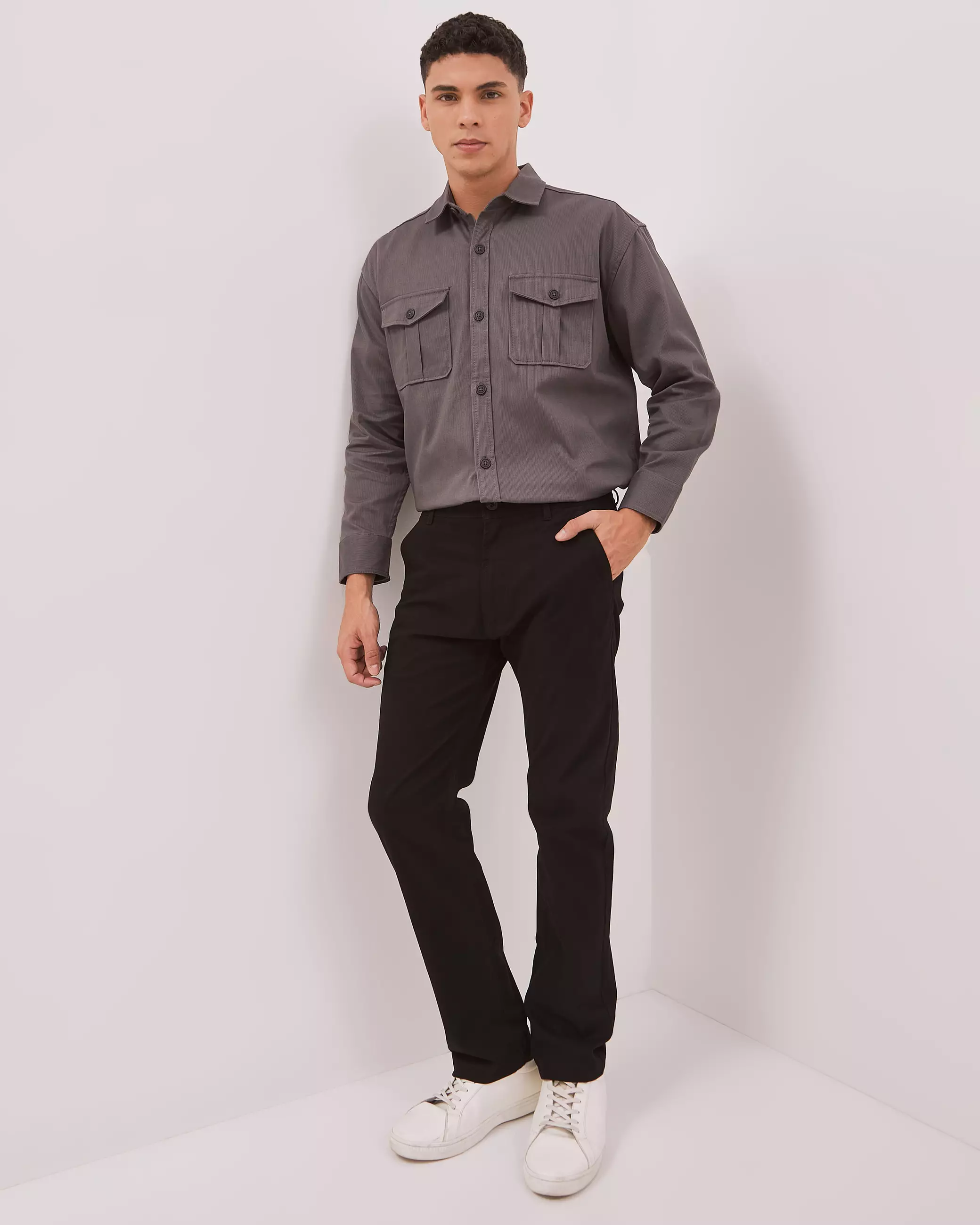 AMK Celana Chino Pria Panjang PT Jeno Lp Black