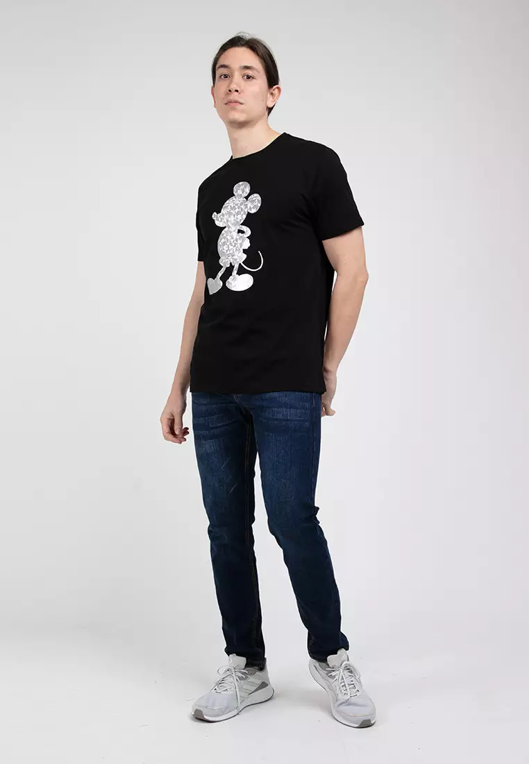 Forest x Disney 100 Year of Wonder Mickey Round Neck Tee Men Family Tee | FW20061-01Black
