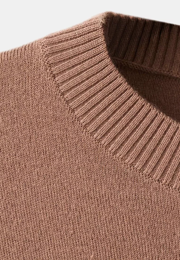 Round-Neck Knitted Sweater