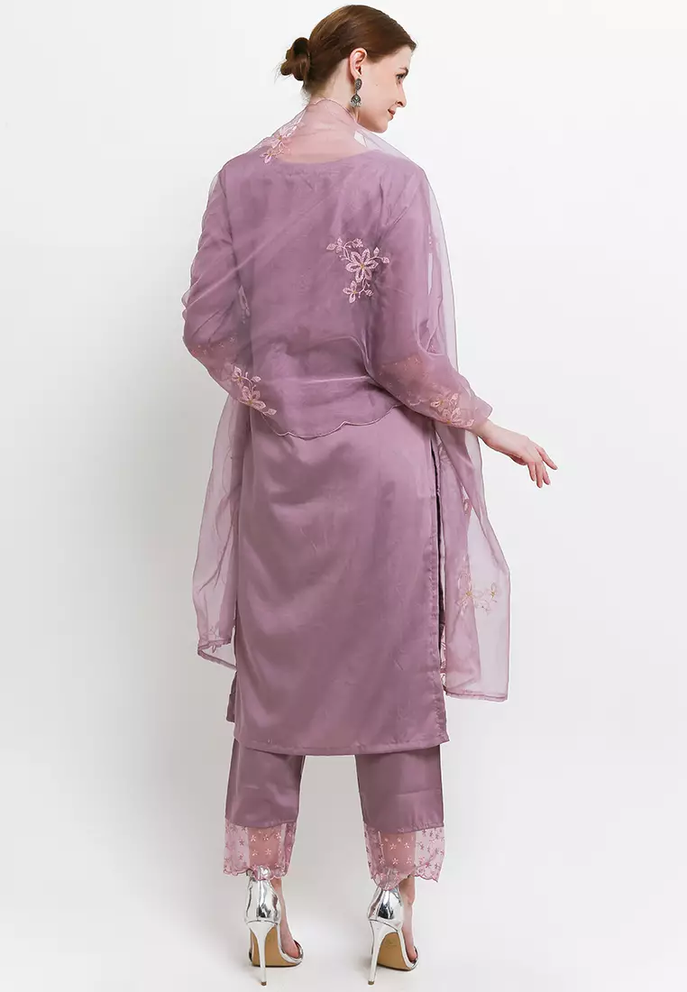 Chanira Festive Palmira Tunic Set-Lilac