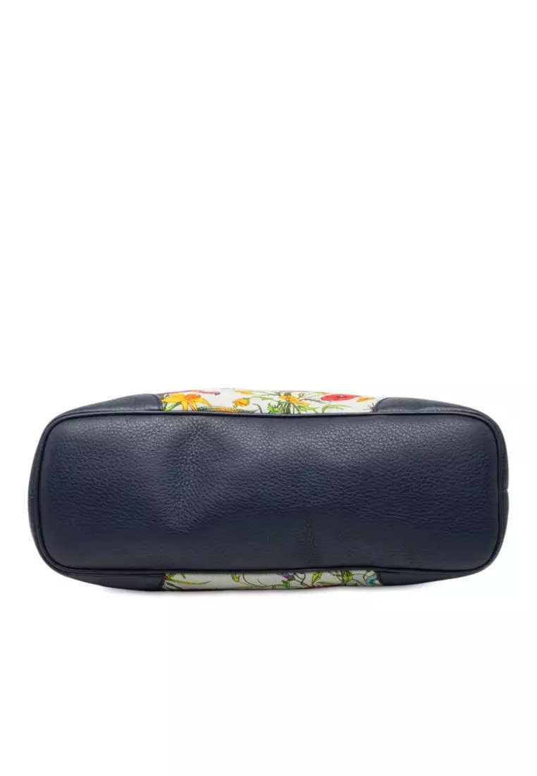 Pre-Loved Gucci Medium Canvas Flora Tote