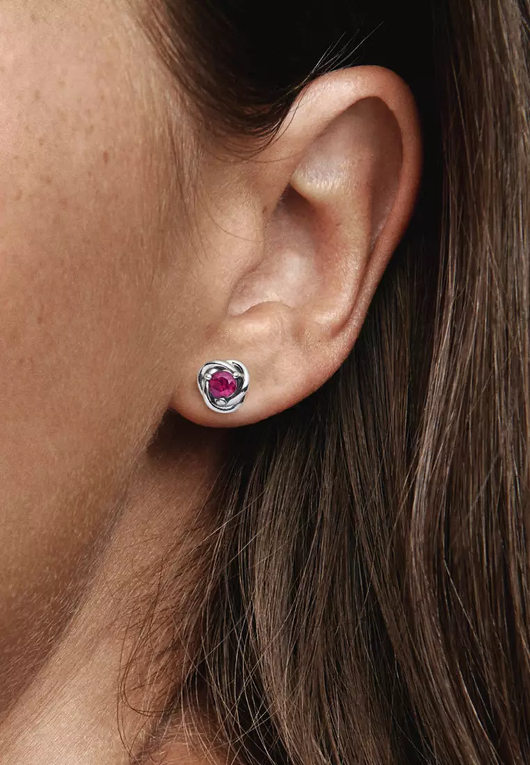 Buy PANDORA PANDORA Pink Eternity Circle Stud Earrings Online