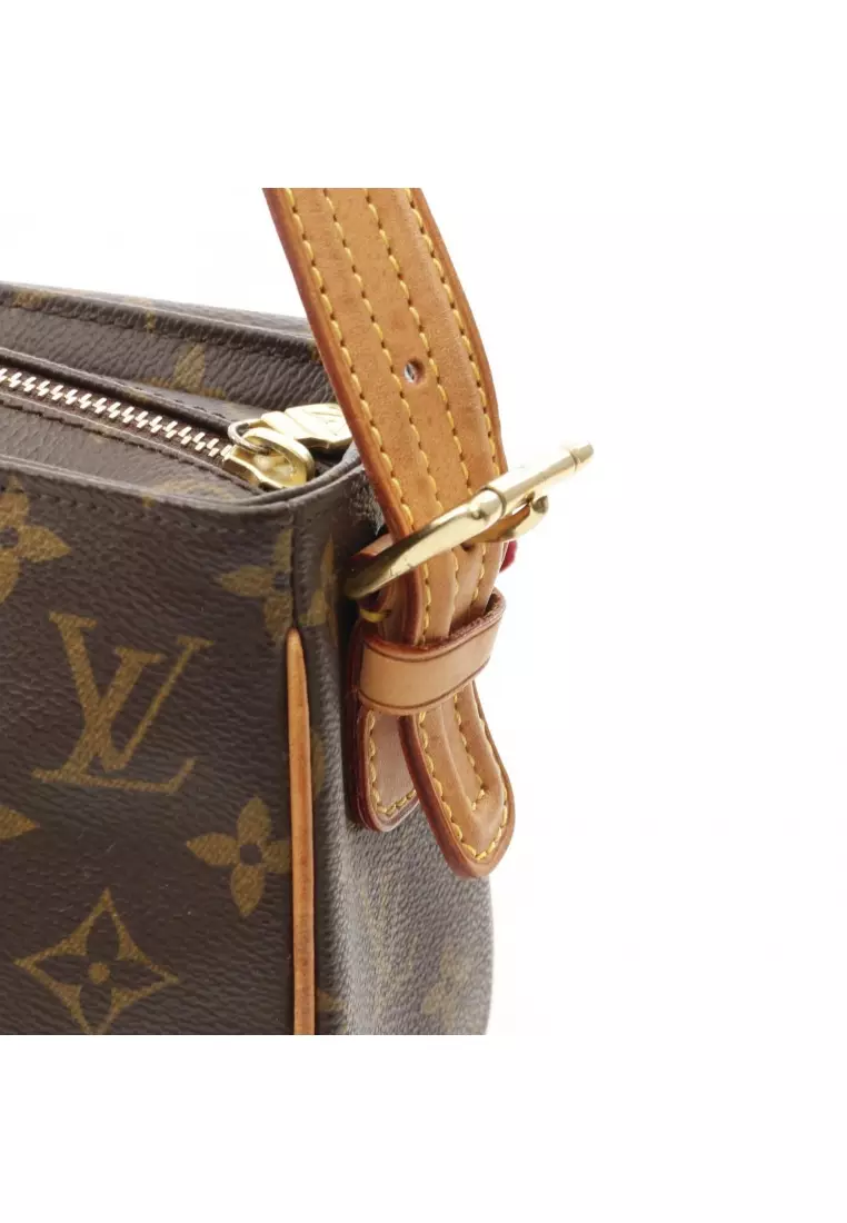 Pre-Loved Louis Vuitton Vivacite MM monogram Shoulder bag PVC leather Brown