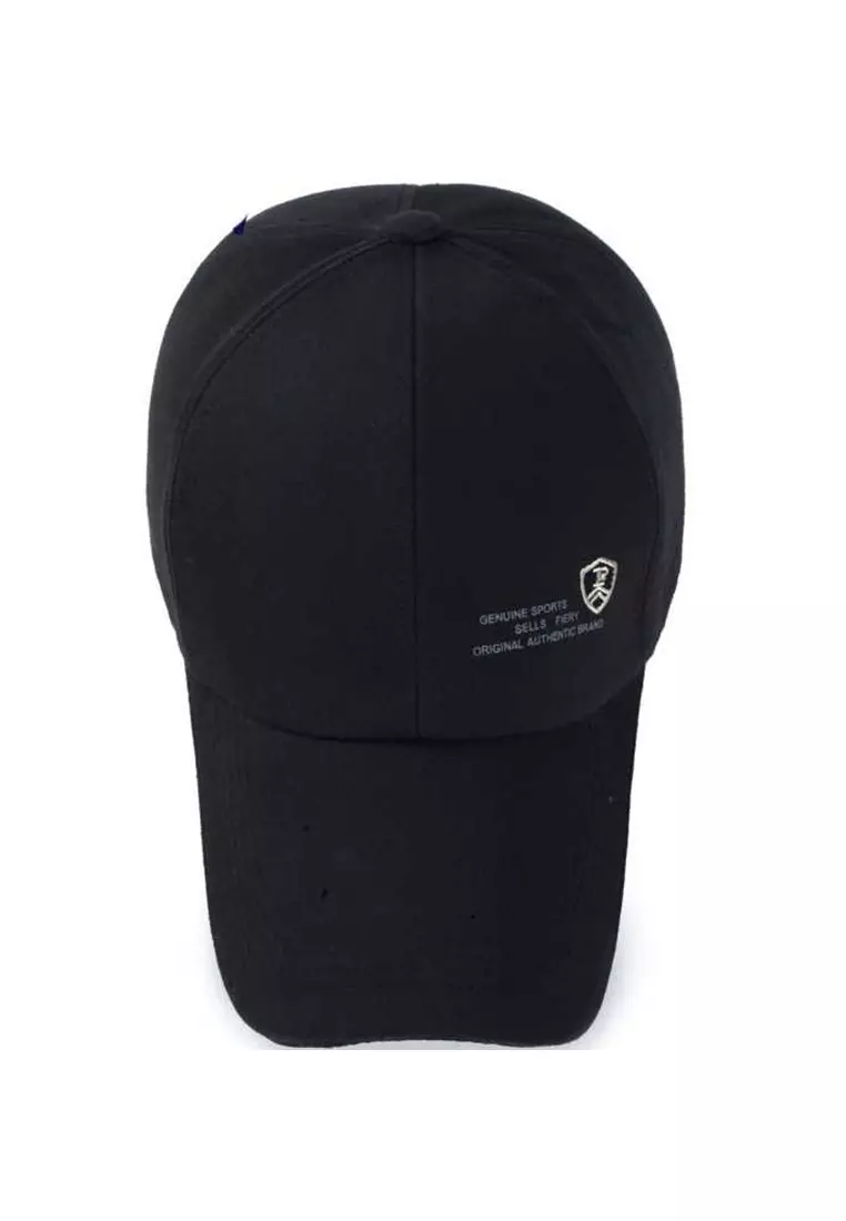 Drsh Topi Baseball Sells Fiery Kasual Unisex Creative Design Material Cotton ORIGINAL - Black