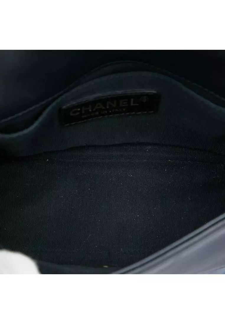 Pre-Loved Chanel Mini Square Calfskin Graphic Flap
