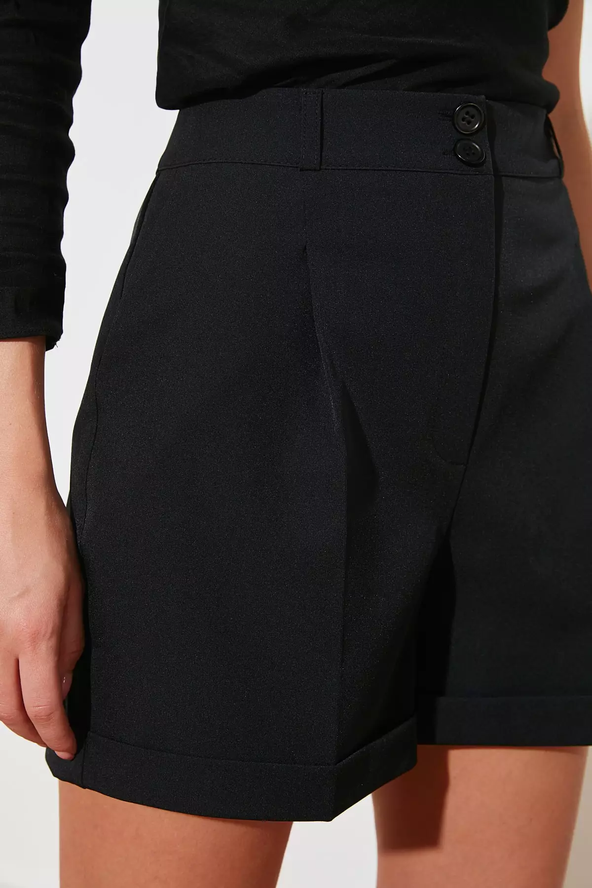 Pleated Detail Shorts