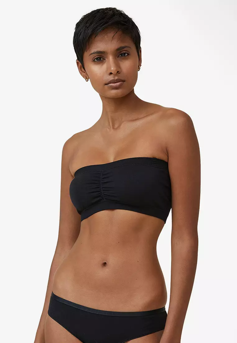 Jual Cotton On Body Seamless Gathered Padded Bandeau Bralette Original 2023  | ZALORA Indonesia ®