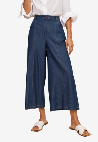Buy Mango High Waist Culotte Jeans Online On Zalora Singapore