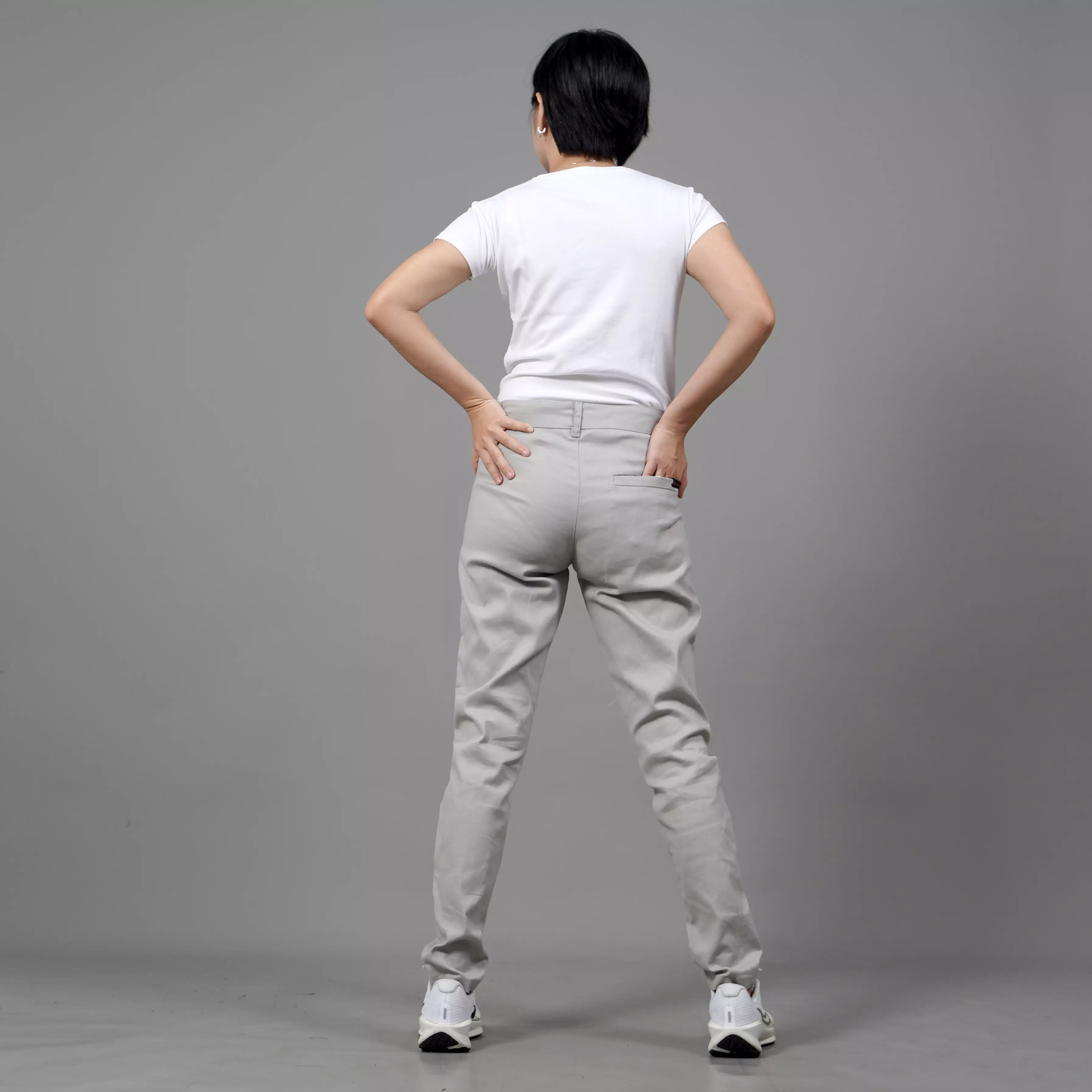  JAVIRE Celana Panjang Casual Wanita Celana Chino Wanita Celana Chinos - BEIGE