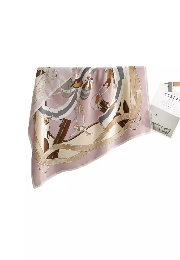 Luxury Silk Ladies' Large Scarf, Sun-Proof Crepe Satin, Premium Souvenir.