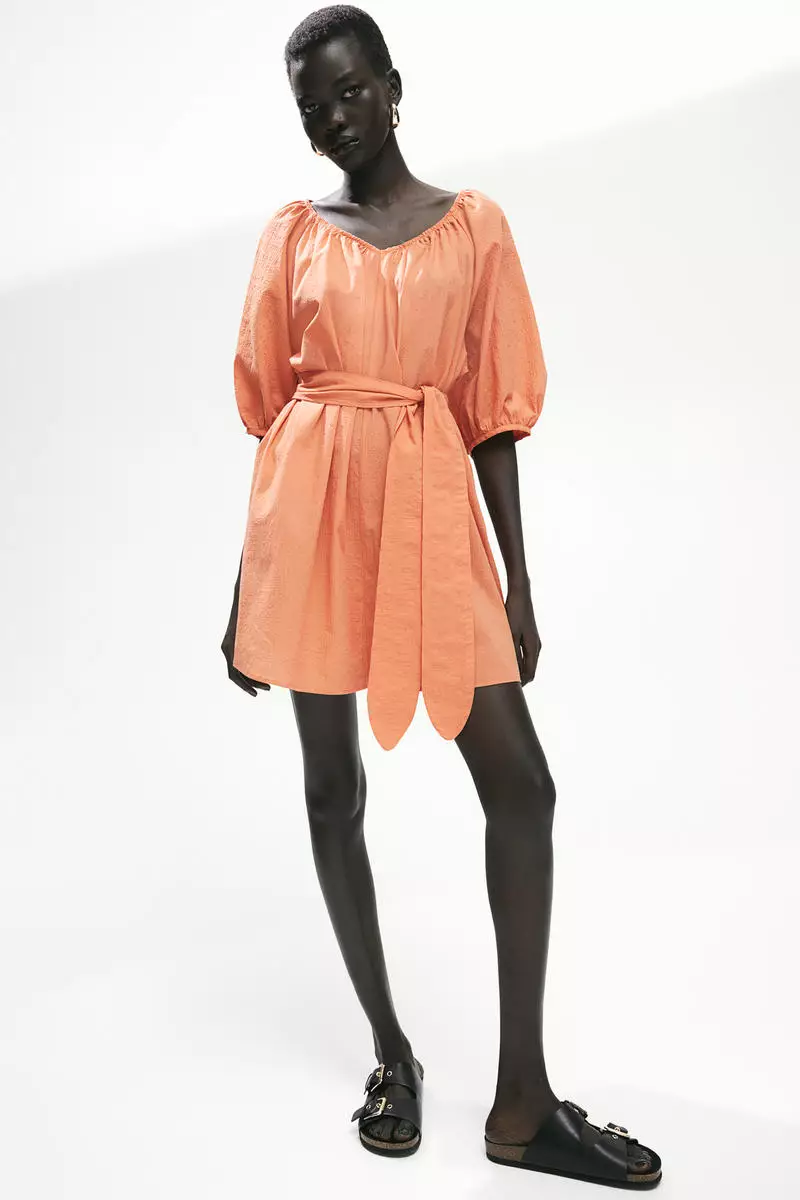 H&m dress with tie belt top
