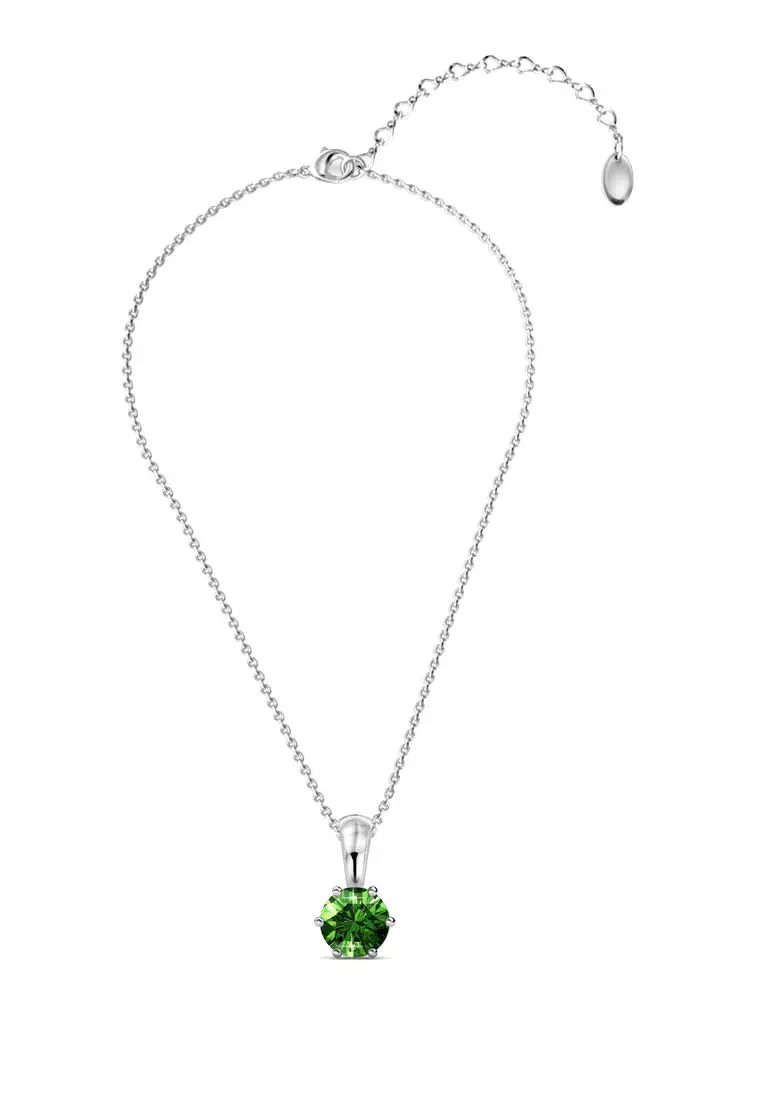 Birth Stone Pendant August Peridot - Kalung Crystal Swarovski by Her Jewellery