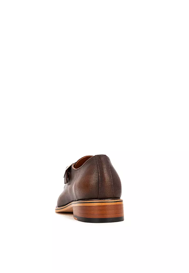 Foster Brown Single Monk Strap Shoes