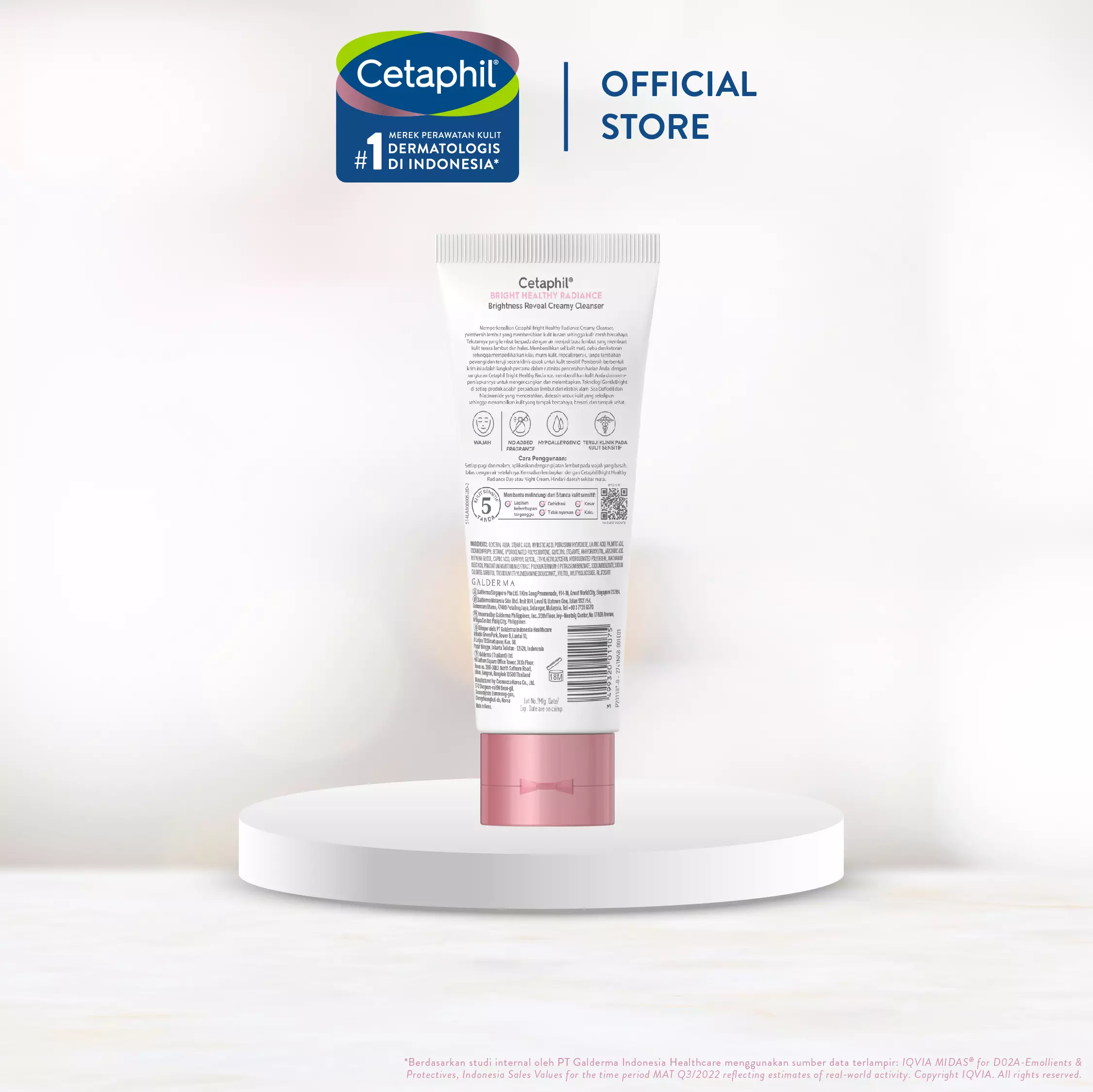 Cetaphil Bright Healthy Radiance Brightness Reveal Creamy Cleanser 100 G