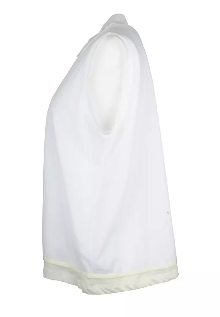 layered Sleeveless Top in White