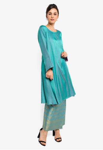 Buy Yans Creation Leyla Kurung Pahang Moden Songket Online Zalora Malaysia