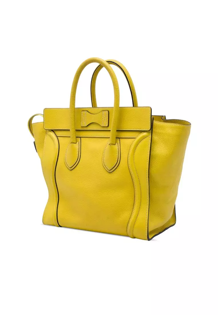 Pre-Loved Celine Mini Grained Calfskin Luggage Tote