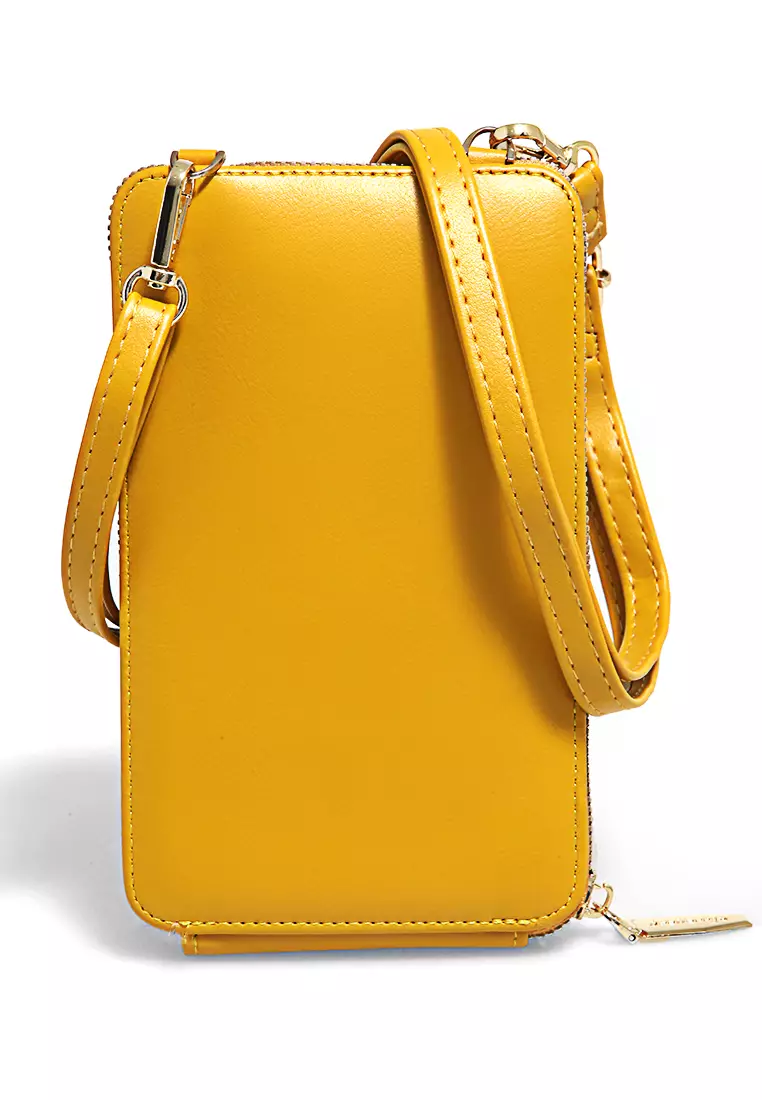 Sling Bag Wanita Tas Selempang Handphone Transparent Design Many Slot Material Leather ORIGINAL