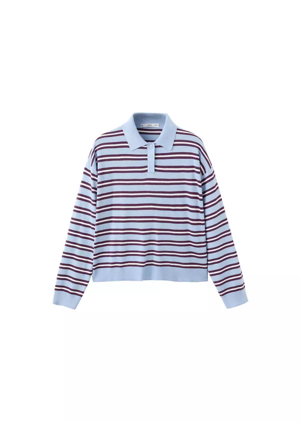 Sweater kerah polo garis-garis