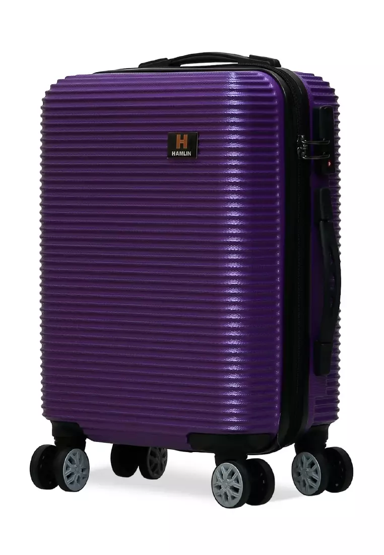 Caroline Koper Mini Unisex Size 18 Inch Tas Travel Number Code Lock Material Fiber ABS ORIGINAL - Purple