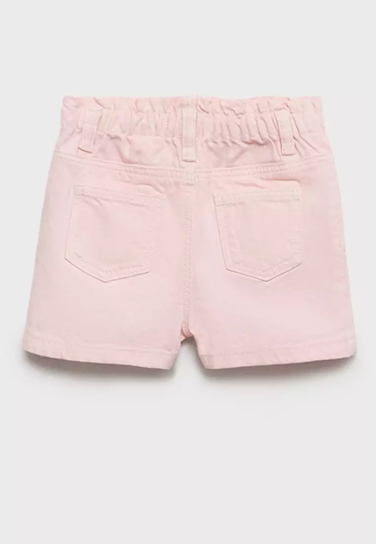 Paperbag Denim Shorts