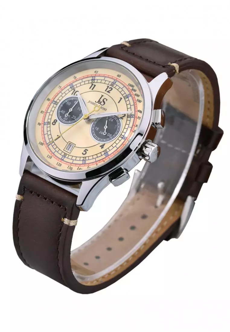 Joshua and Sons JS625-SSBR Brown Jam Tangan Pria Quartz Analog