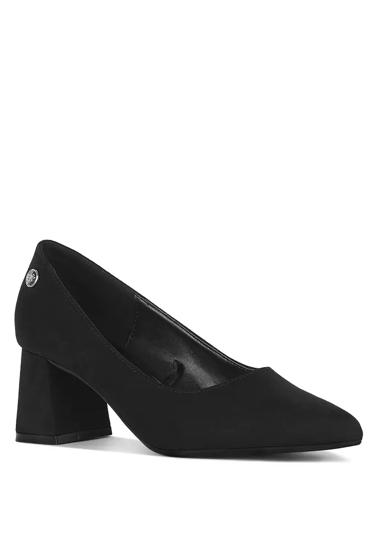 Block Heel Pumps in Black