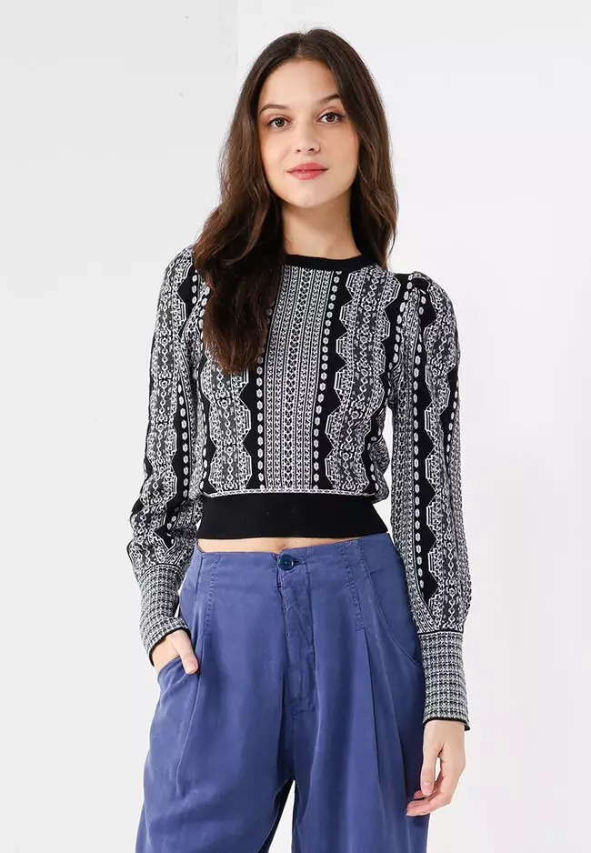 Desigual Balloon Sleeve Jumper 2024 Buy Desigual Online ZALORA
