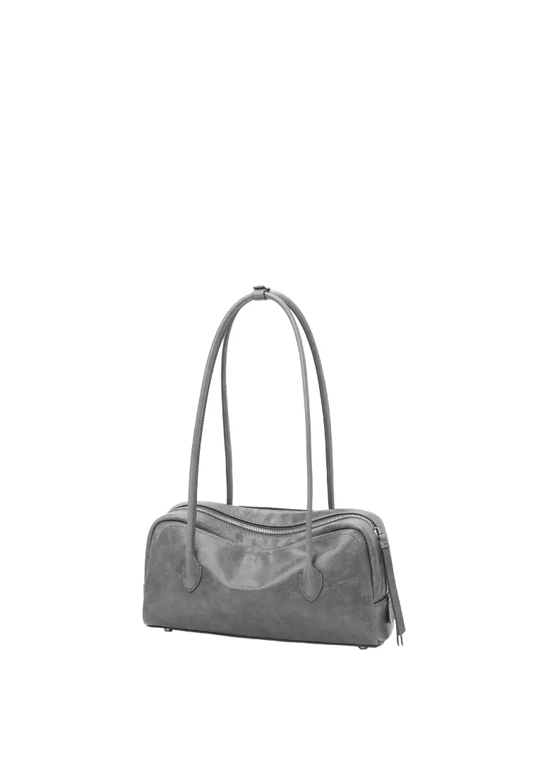 TONA Pocket East West Boston Bag - Distressed Grey
