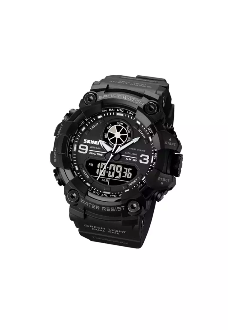 Jam Tangan Digital Pria Waterproof Many Function Strap Tali Material PU Silicone BY92 ORIGINAL