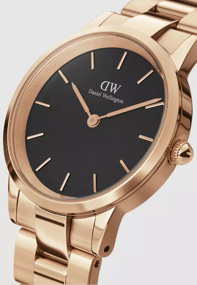 Buy Daniel Wellington Iconic Link 28mm Watch Black dial Link strap
