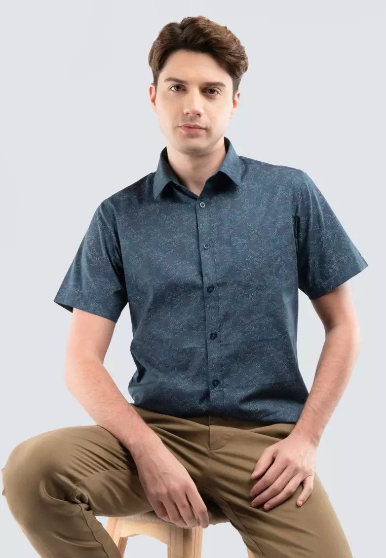 Emmer Zecna - Men’s 100% Cotton Modern Fit Short Sleeve 8626N-2304