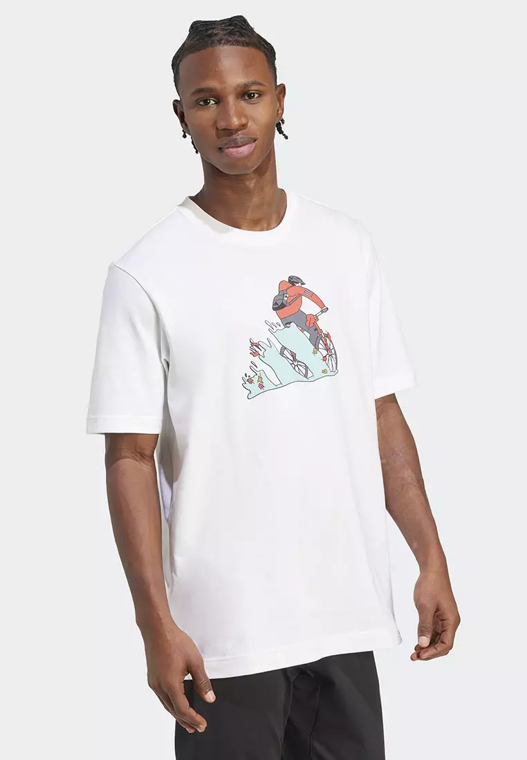 Doodle Hunt Bike Graphic T-Shirt