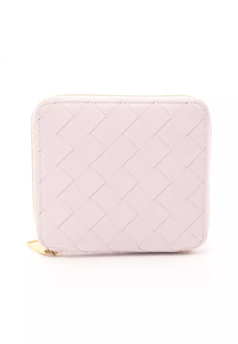 Pink quilted wallet store