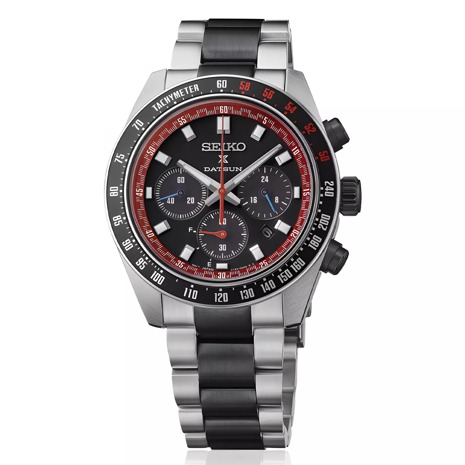 Seiko Prospex X DATSUN Speedtimer Limited Edition - Solar Fairlady Z 240Z - All Stainless Steel - SSC957P1