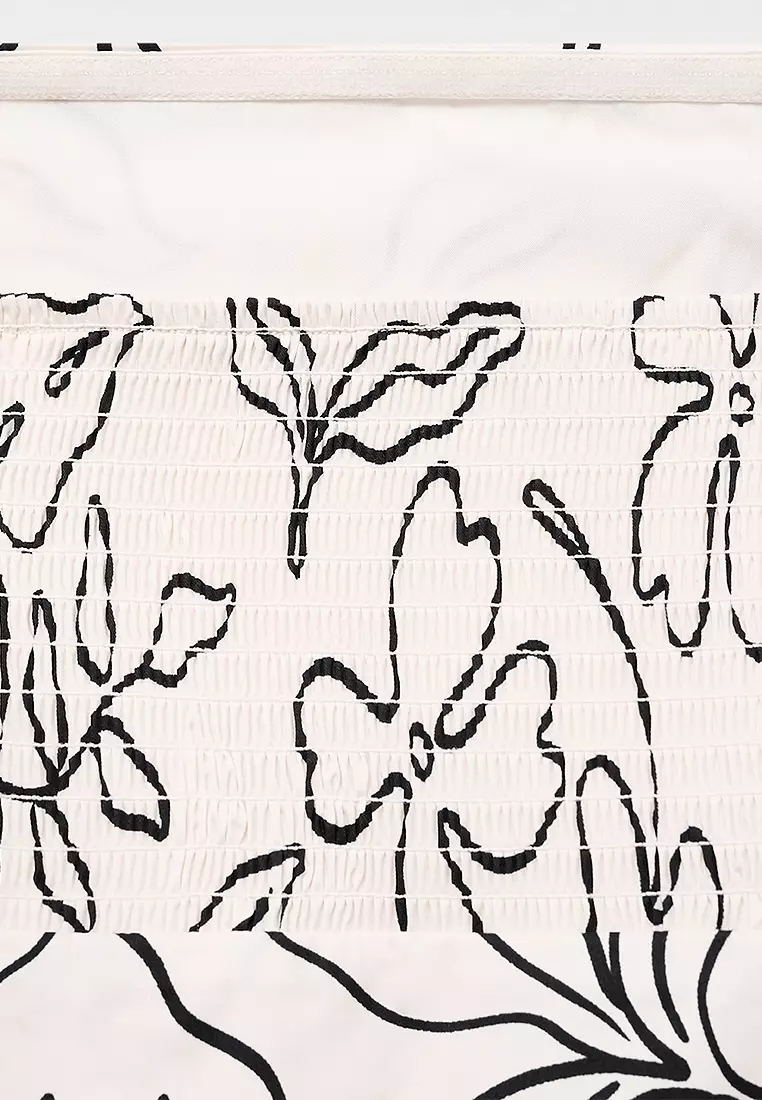 Strapless Floral Dress