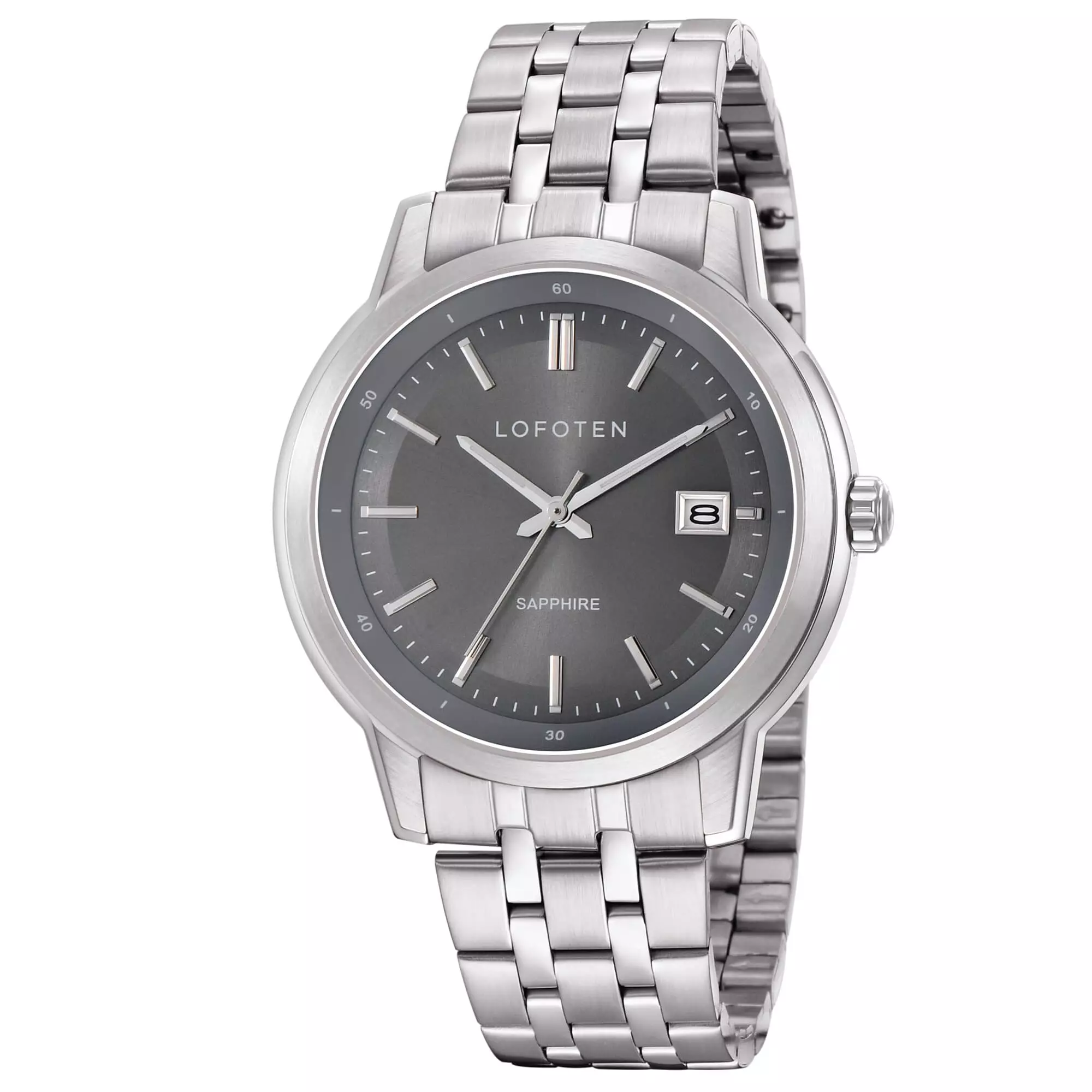 LOFOTEN Jam Tangan Pria F-8110M-SS4 Stainless Steel Sapphire
