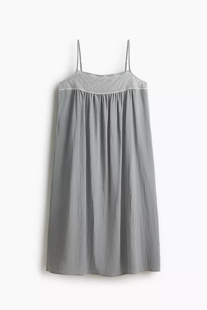 Lace-inset strappy dress