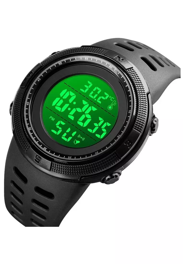 Jam Tangan Sporty Digital Pria Many Function Strap Tali Material PU SP68 ORIGINAL