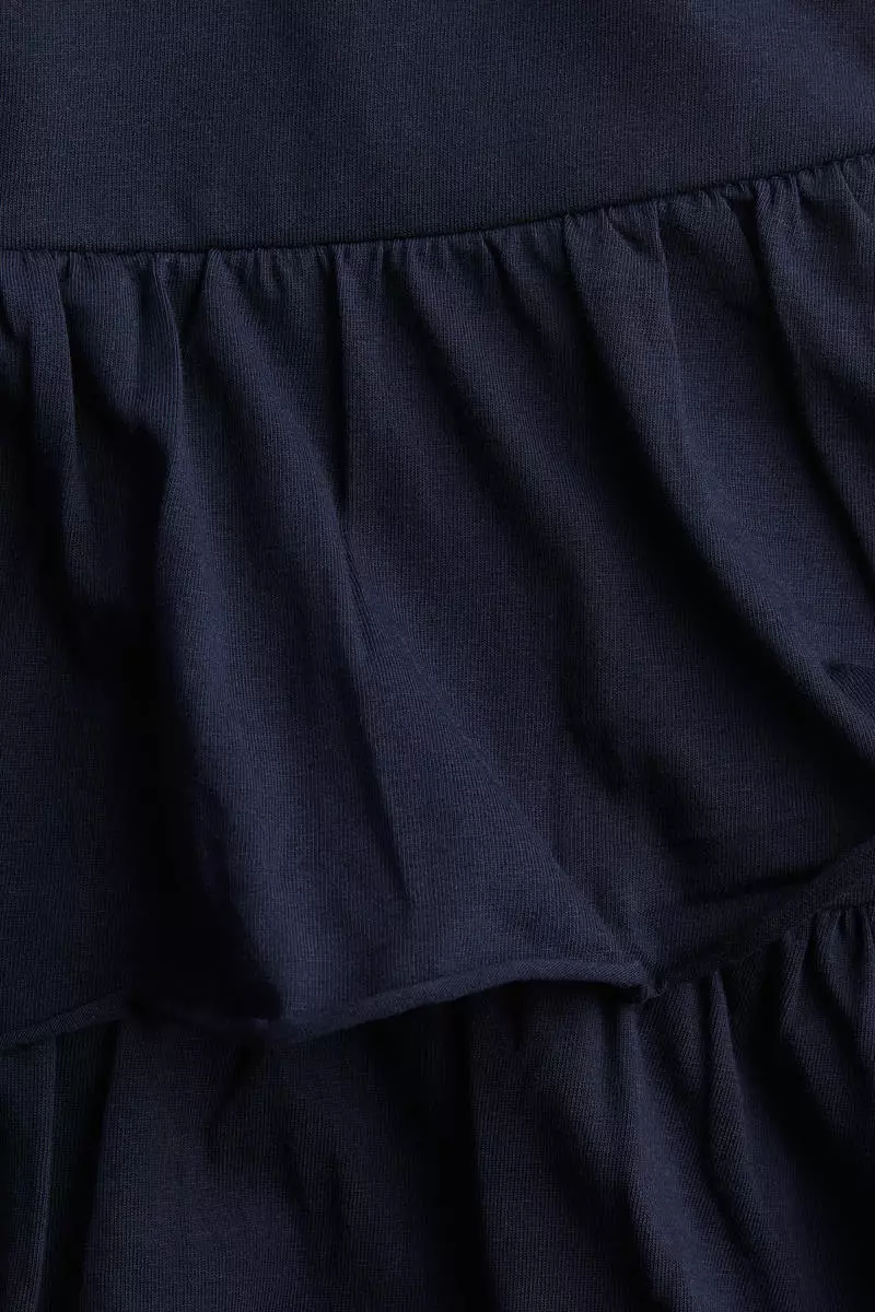 Tiered jersey mini skirt