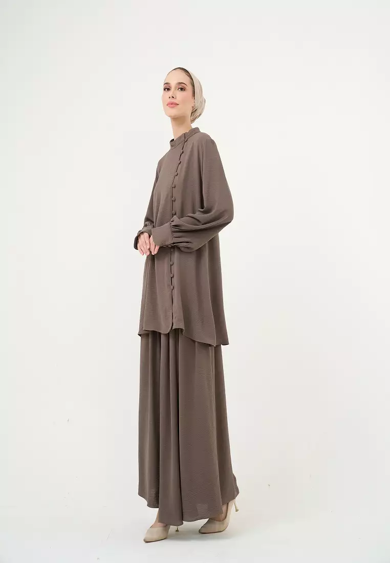 Atthalla One Set Abaya Brown