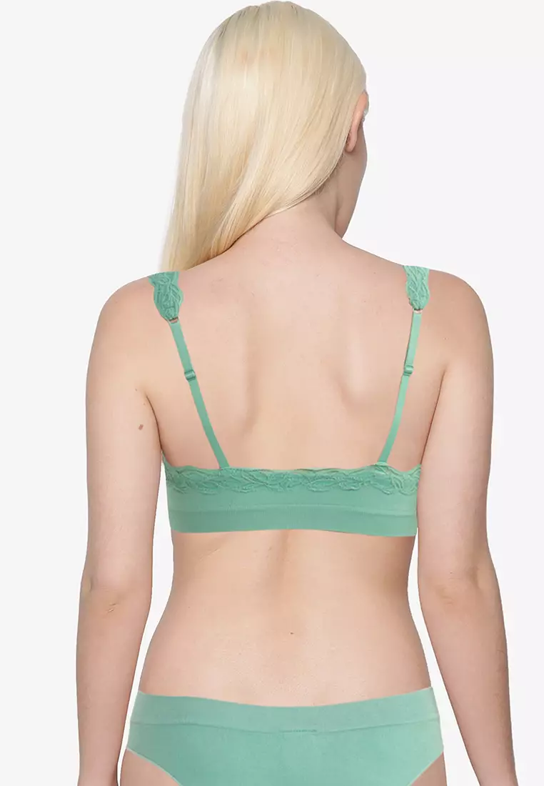 Seamless Ribbed Cotton Thong Set For Women Low Waist Bikini