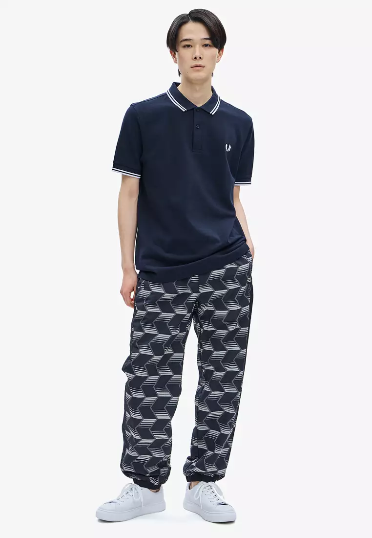 Fred Perry M3600 Twin Tipped Fred Perry Shirt (Navy / White / White)