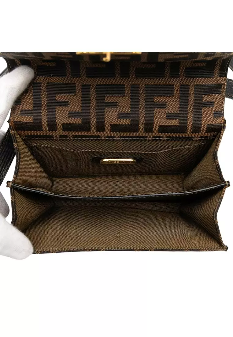 Pre-Loved Fendi Zucca Canvas Flap Crossbody