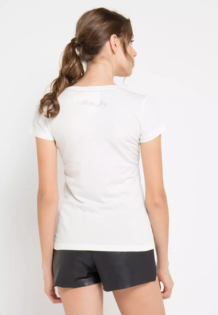 Print Enjoy Your Day short sleeve Tshirt