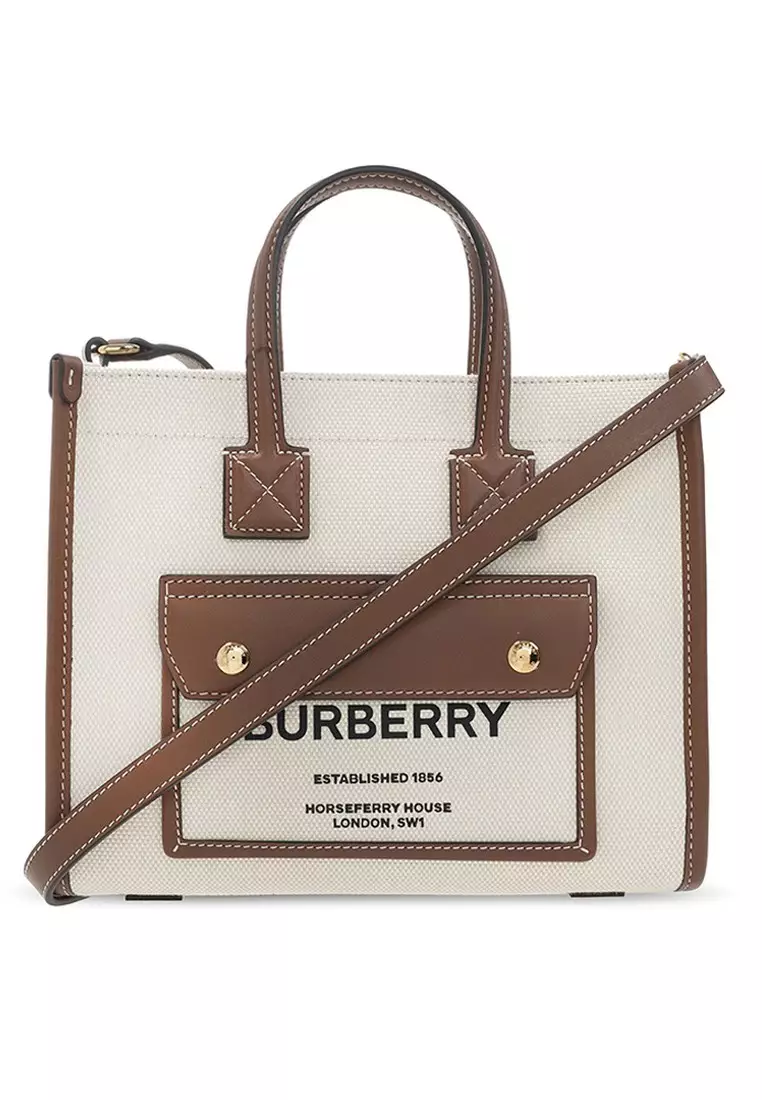 Cloth mini bag Burberry Beige in Cloth - 36196946